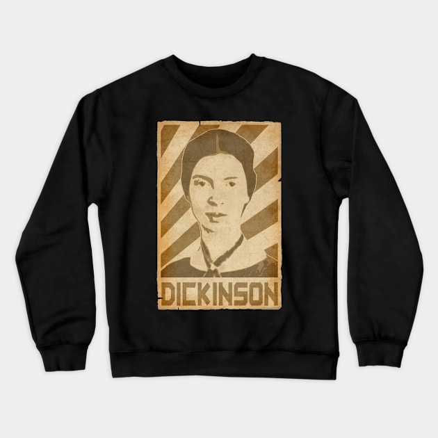 Emelie Dickinson Retro Propaganda Crewneck Sweatshirt by Nerd_art